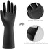 Bamllum 4 Pairs Large Rubber Kitchen Dishwashing Gloves - Non-Slip, Flexible, Reusable for Cleaning Tasks, Black