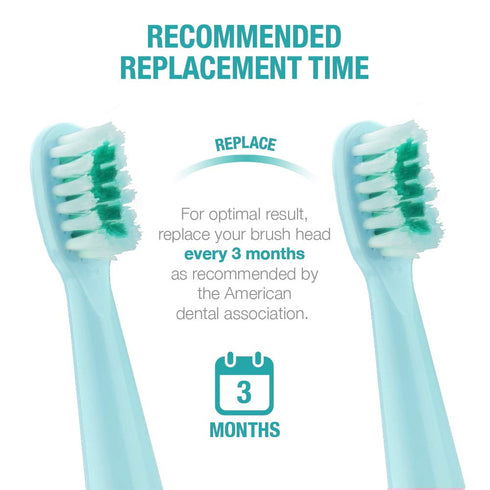 Vekkia Dragon Lord Electric Toothbrush Replacement Heads, 4 Pack, 7X More Plaque Removal, Blue