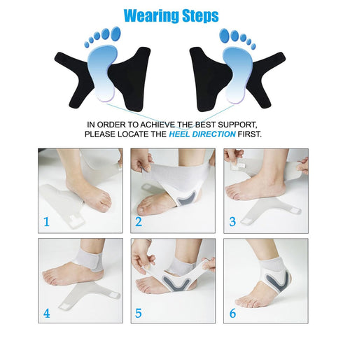 Ankle Brace for Sprained Ankle - Breathable Neoprene Adjustable Compression Support for Sports, 2 Pcs, White (X-Large)