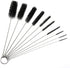 Long Straw Brush, Nylon Pipe Tube Cleaner Set of 10 with 8.2-inch Length and 10 Different Diameters