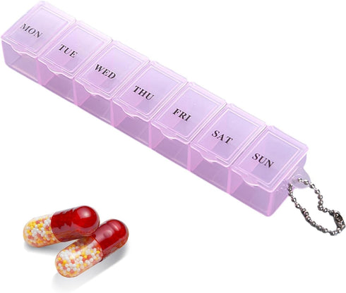 ZGLUZP 1 7 7 Pc Weekly Pill Dispenser - Day Medicine Box, Day Pill Holder | Pill Case Weekly, Medicine Storage