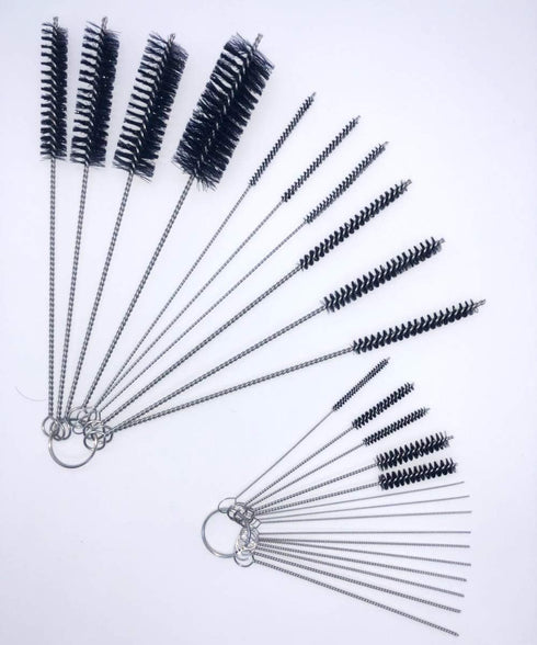 Nylon Cleaning Brush Set, 25pcs Tube Brush for Drink Straws, Hummingbird Feeders, Airbrushes, Keyboards