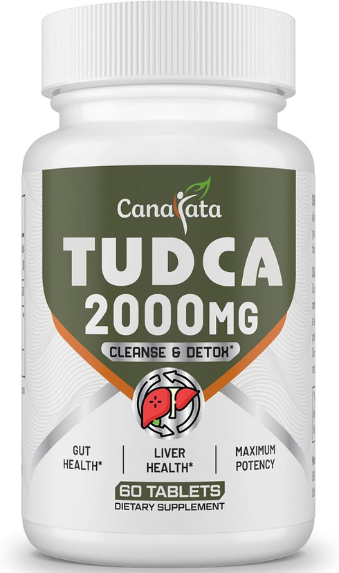 TUDCA Liver Supplements 2000mg - Liver Detox & Cleanse Support, Easy to Swallow Tablets, 30 Days Supply for Gallbladder