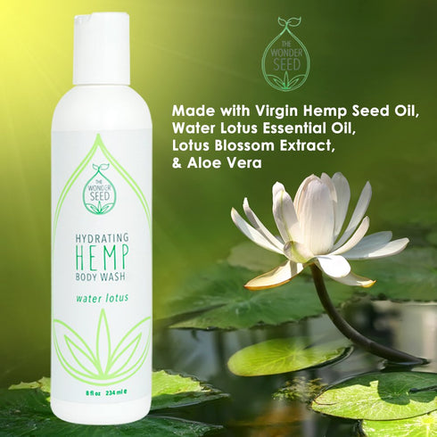 Hemp Body Wash – Water Lotus, 8 oz