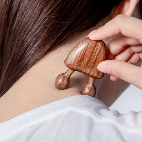 Vugyue Wood Facial Massager, Acupoint Massager, Nose Eye Neck Wood Scraper, Smooth Surface Without Burrs Face Skin Care