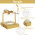 LANIAKEA 75PCS 4x4x4 Inches Candy Apple Boxes with Hole Clear Caramel Apples Boxes Clear PET Gift Boxes for Wedding