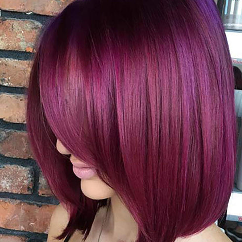Smart Beauty Plum Hair Dye - Permanent Cream Form with Plex Anti-breakage Technology for Light to Mid-dark Brown Hair