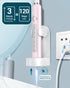 M5 Sonic Electric Toothbrush for Adults - Sakura Pink, Rechargeable with 8 Heads & Travel Case, 120 Days on 3 Hours