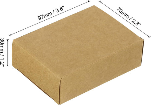 PATIKIL 3.8x2.8x1.2 Paper Soap Box, 40 Pack Homemade Soap Boxes for Birthday Christmas DIY Craft, Brown