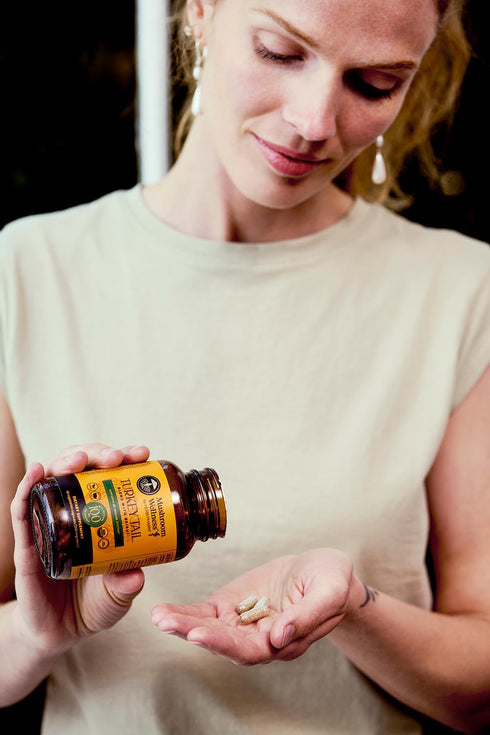 Immune, 90 Mushroom Wellness Turkey Tail Blend with Reishi: Organic Turkey Tail & Reishi Mushroom Capsules, Mushroom