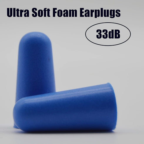 16PCS Reusable Soft Foam Ear Plugs, Noise Cancelling Earplugs with Portable PVC Case, Highest NRR 33dB for Snoring,