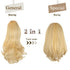 SOFEIYAN 13" Long Curly Ponytail Extension, Clip in Claw Hair Extension, Light Ash Brown & Bleach Blonde