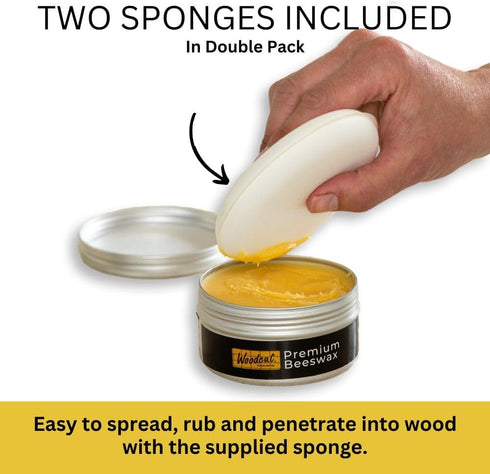 Woodcut Tools Ltd Beeswax, 14oz Total, Food Safe Wood Cream for Cutting Boards, Furniture, Baby Toys