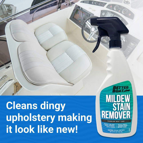 Mold and Mildew Stain Remover Cleaner 22oz. for Boat Seats, Fabric, Canvas, Carpet, Vinyl