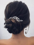 Pearl Bride Wedding Hair Pins, Silver Rhinestone Hair Piece by JAKAWIN, Bridal Hair Accessories