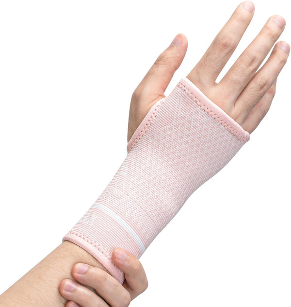 INDEEMAX Copper Wrist Compression Sleeve 1 Pair, Comfortable Hand Brace Support for Arthritis, Tendonitis, Sprains