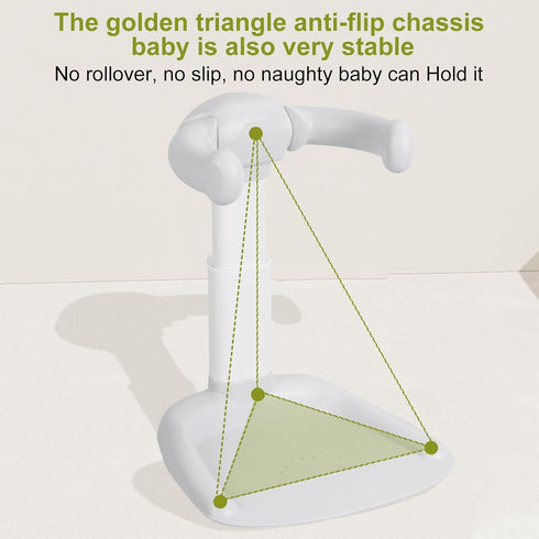 loyliawa Foldable Baby Shower Stand with Armrest, High Stability Adjustable Height Baby Shower Standing Support