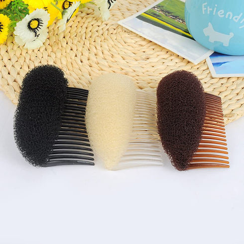 Pack of 2 Hair Styling Clip Stick Bun Maker Braid Tool - Charming Bump It Up Volume Inserts Do Beehive Hair Styler