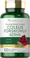 Carlyle Coleus Forskohlii Capsules | 625mg | 100 Count | Non-GMO & Gluten Free Standardized Extract