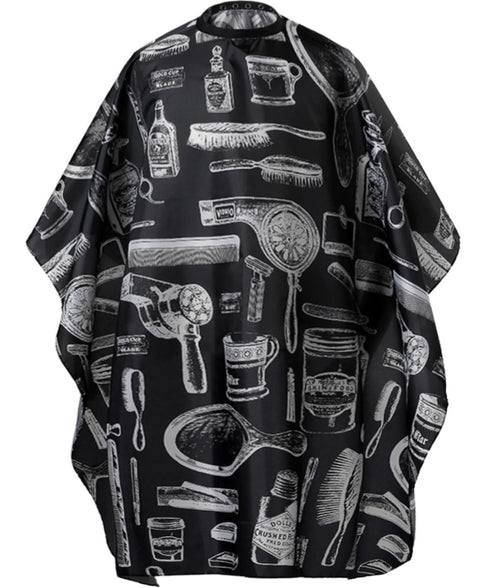 Professional Waterproof Hair Styling Cape, Nylon Haircutting Salon Gown with Snap Closure - 50" x 60"