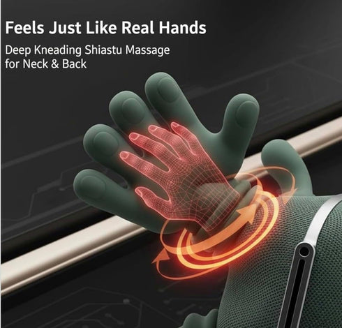 PARADISUS Neck and Shoulder Massager with Heat Cordless Deep Tissue Shiatsu Back Massager for Pain Relief, Wireless