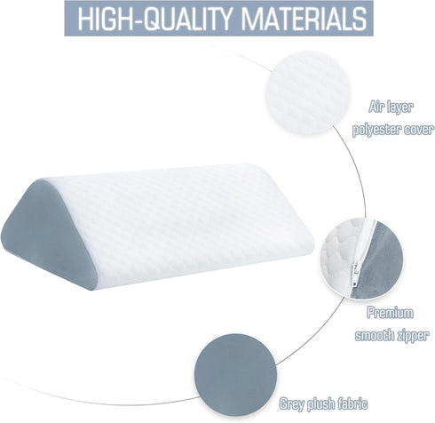 Knee Wedge Pillow, Bed Wedge Pillow for Sleeping, After Surgery Leg Pillow for Knee Pain Relief, Back Pain, Sciatica,