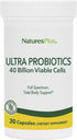 Natures Plus Ultra Probiotics - Maximum Strength Digestive Supplement - 30 Vegetarian Capsules