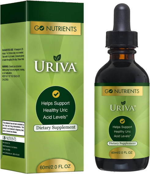 Go Nutrients Uriva, Advanced Uric Acid Flush Cleanse with Tart Cherry Extract, 2.0 oz Liquid Drops