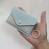 Light Blue PU Leather Birth Control Pill Case & Medicine Wallet