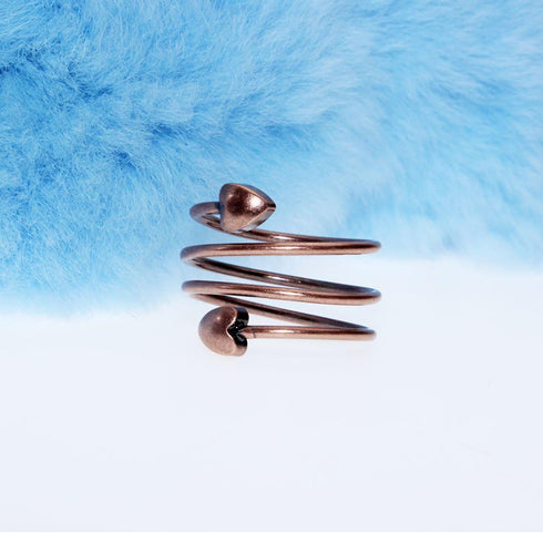 LONGRN Magnetic Copper Ring, Adjustable Size for Men and Women