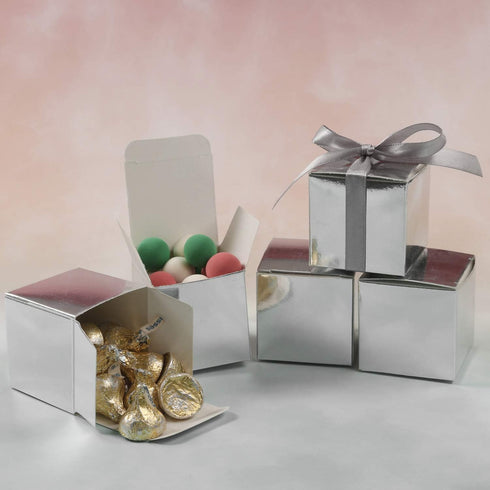 COTOPHER 60pcs Small Gift Boxes, Favor Boxes 2x2x2 inches with Ribbons for Wedding Favors