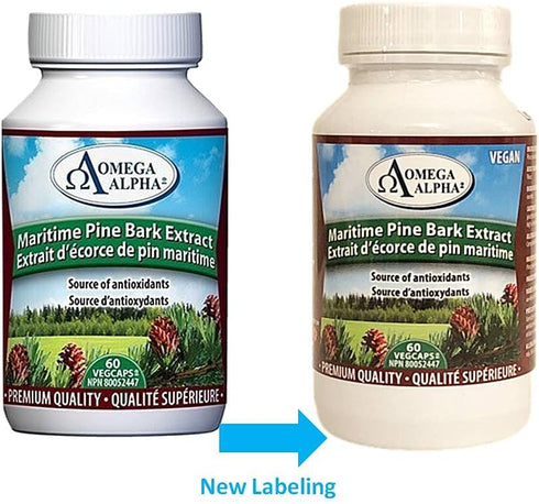Omega Alpha Maritime Pine Bark Extract Anti Hypertenstion 60 Capsules