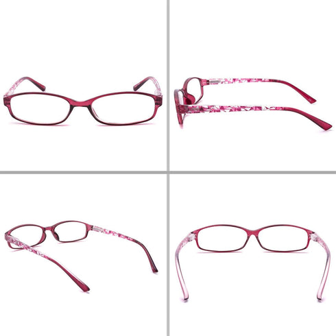 IVNUOYI 6 Pack Reading Glasses, Blue Light Blocking Fashion Ladies Spring Hinge Readers, Anti Glare UV Eyeglasses