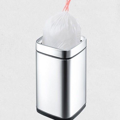 Ultra Strong 8 Gallon Garbage Bags, Unscented White Drawstring Trash Can Liners, 60 Count