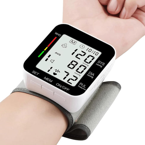 MMIZOO 5.31-7.68 inch 99x2 Sets Wrist Blood Pressure Monitor Bp Monitor Large LCD Display Blood Pressure Machine