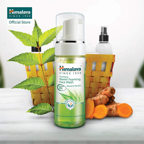 Himalaya Purifying Neem Foaming Face Wash with Neem and Turmeric, 5.07 oz (150 ml)