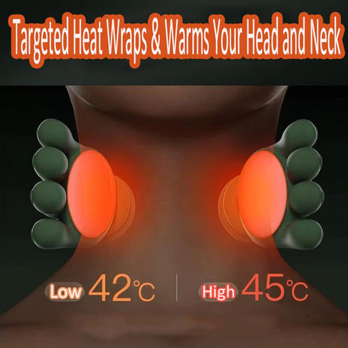 TruRim 4D 1 Set) Neck Massager with Heat, Electric Deep Tissue Kneading Massage,Wireless Deep Tissue Massage