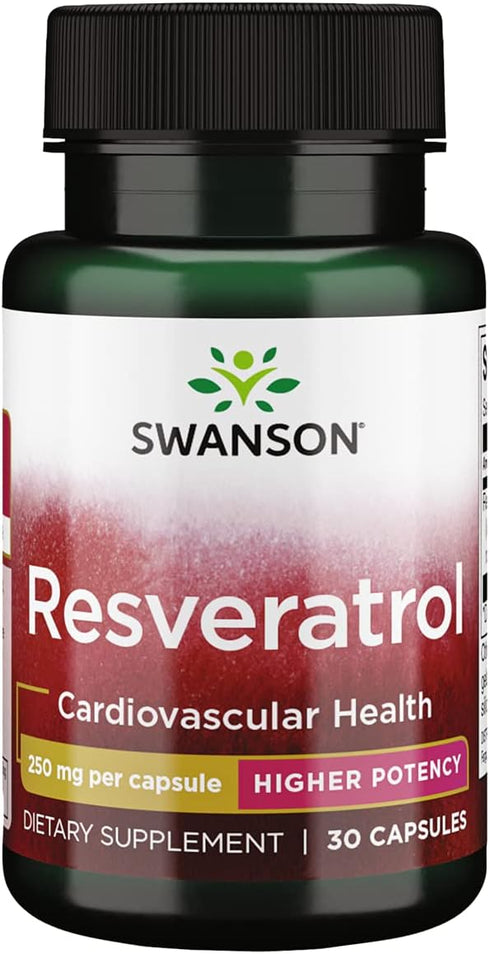 Swanson Resveratrol 250 mg, 30 Capsules for Antioxidant Support