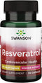 Swanson Resveratrol 250 mg, 30 Capsules for Antioxidant Support