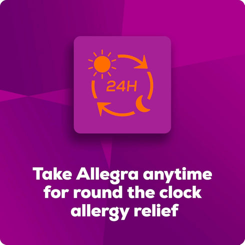 Allegra Adult 24HR Non-Drowsy Antihistamine, 30 Tablets, Fast-Acting Allergy Relief, 180 mg