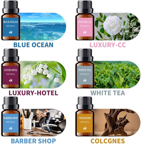 Set Essential Oil Refill for Aromatherapy Diffuser, Mix Scent Fragrance Oil