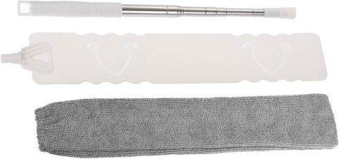 Cleaning Duster with Extendable Pole, 25 to 56 Inch, Removable Bendable Gap Brush, White