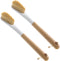 OSCIOSS Wood Laundry Brush, Long Handle and Soft Bristle for Cleaning Clothes & Shoes, Portable 2-Pack