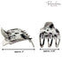 Parcelona French Paw Yoga Hair Claw Clip - White Black, Wide Side Slide In