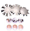 WOKOTO 3pcs C-Shape Manicure Edge Trimmer Tool, Easy French Smile Line Gel Cutter, Stainless Steel (3 Patterns)