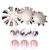 WOKOTO 3pcs C-Shape Manicure Edge Trimmer Tool, Easy French Smile Line Gel Cutter, Stainless Steel (3 Patterns)