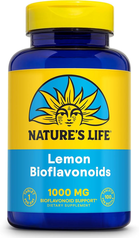 Nature's Life Lemon Bioflavonoids 1000mg | 100 Tablets | Antioxidant & Cellular Support, Vitamin C Absorption | 60 Serv