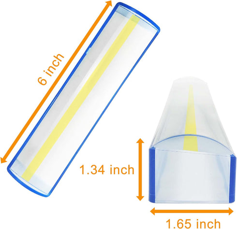 MAGDEPO 3X Dome Top Bar Magnifier, 6" Optical Tool with Clip for Reading Small Prints and Maps