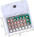 pinklilycare 2 Pack 34 Packet Birth Control Pill Case with Grayish for Women Privacy Protection Contraceptive Medicine