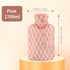 VERVEIO 1700ml, Hot Water Bottle with Plush Cover Hot Water Bag for Pain Relief, Warm Compress for Cramps, Reusable